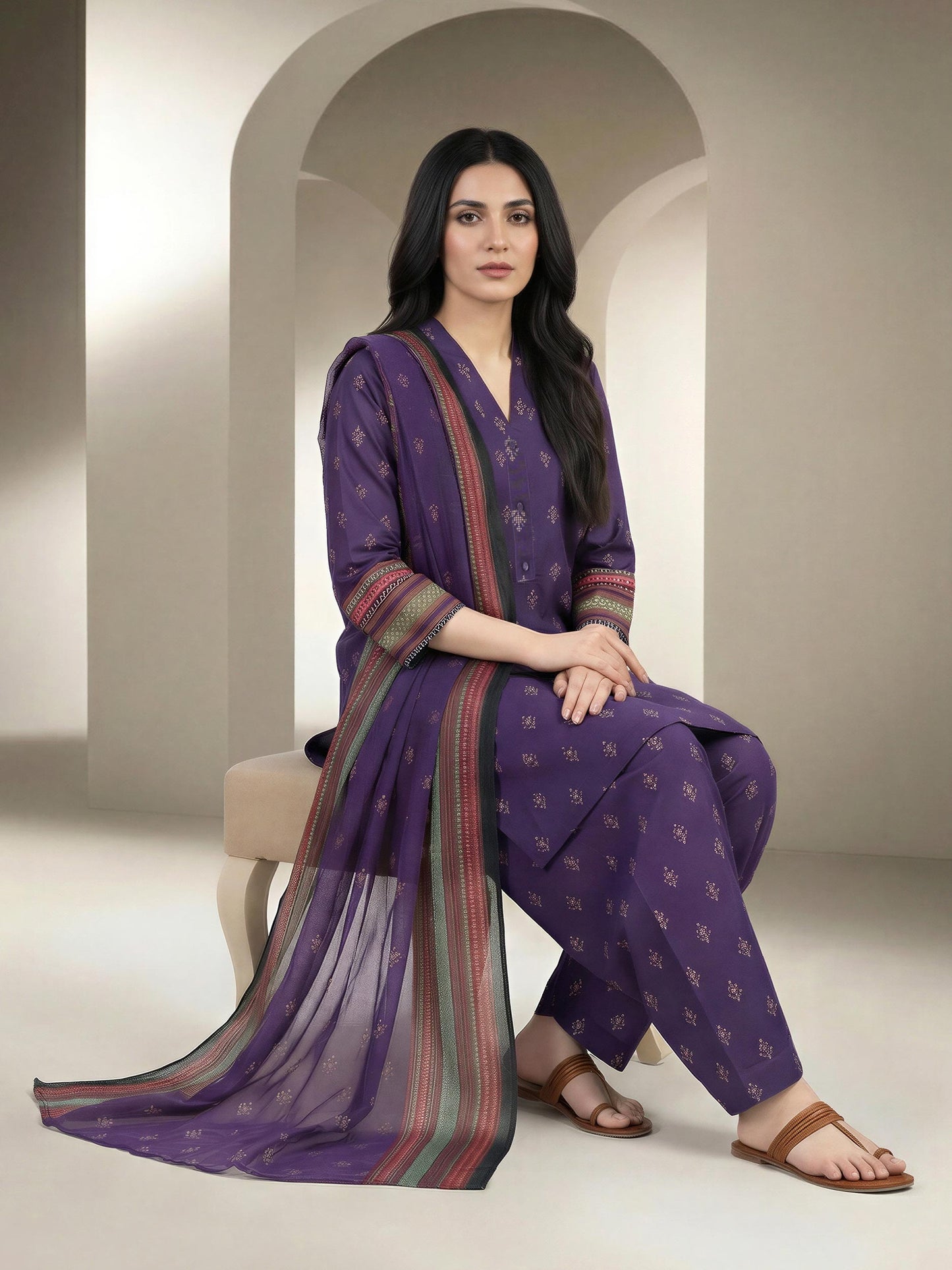 3 Piece Lawn Suit (Unstitched)