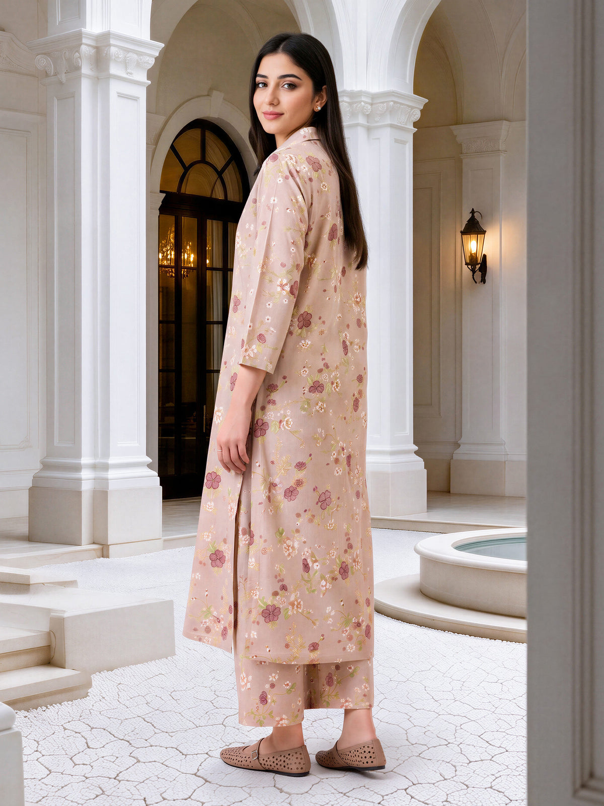 Slub Khaddar Paste Shirt (Unstitched)