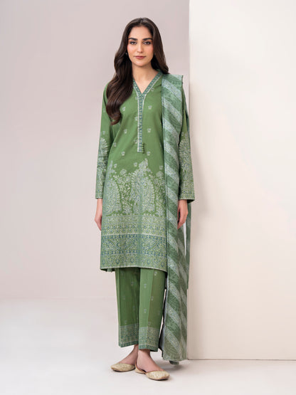 3 Piece Khaddar Suit-Printed (Unstitched)