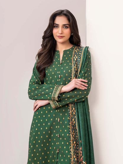 3 Piece Slub Khaddar Suit-Printed (Unstitched)