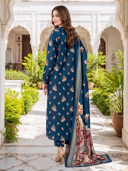 3 Piece Khaddar Paste Suit (Unstitched)