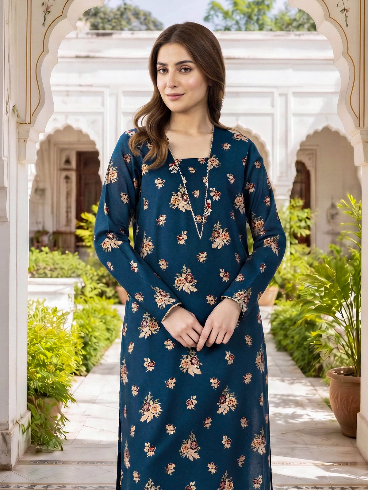 3 Piece Khaddar Paste Suit (Unstitched)