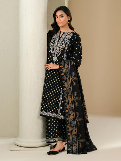 3 Piece Khaddar Suit-Paste Print (Unstitched)