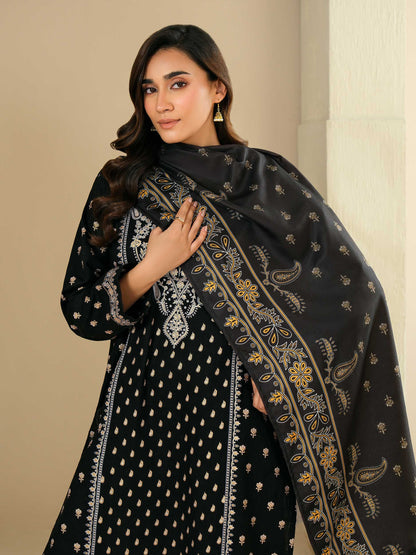 3 Piece Khaddar Suit-Paste Print (Unstitched)