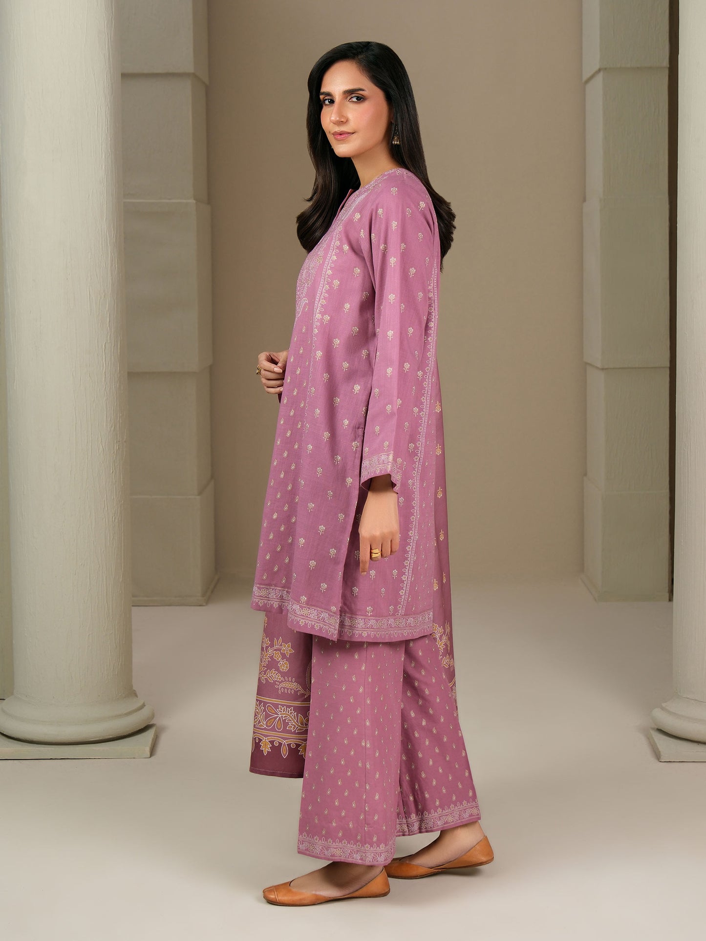 3 Piece Khaddar Suit-Paste Print (Unstitched)