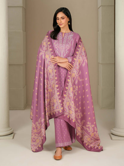 3 Piece Khaddar Suit-Paste Print (Unstitched)