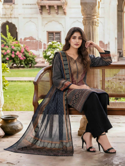 3 Piece Lawn Suit (Unstitched)