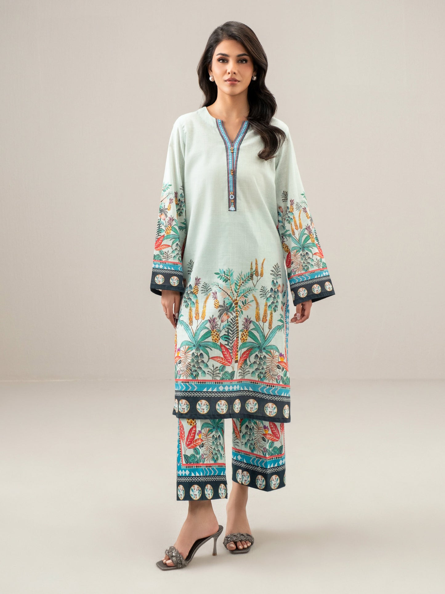 2 Piece Slub Khaddar Suit (Unstitched)