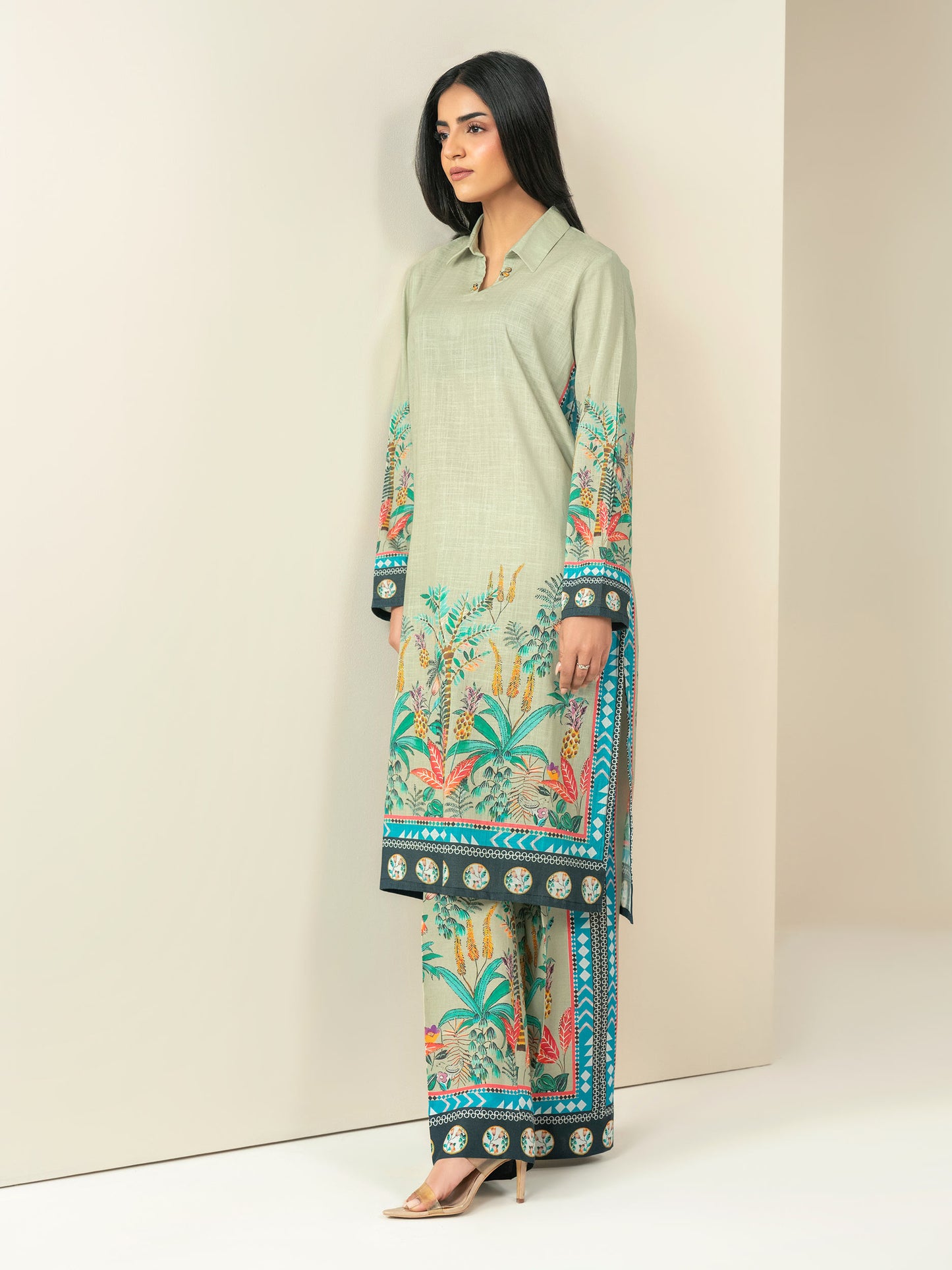 2 Piece Slub Khaddar Suit (Unstitched)