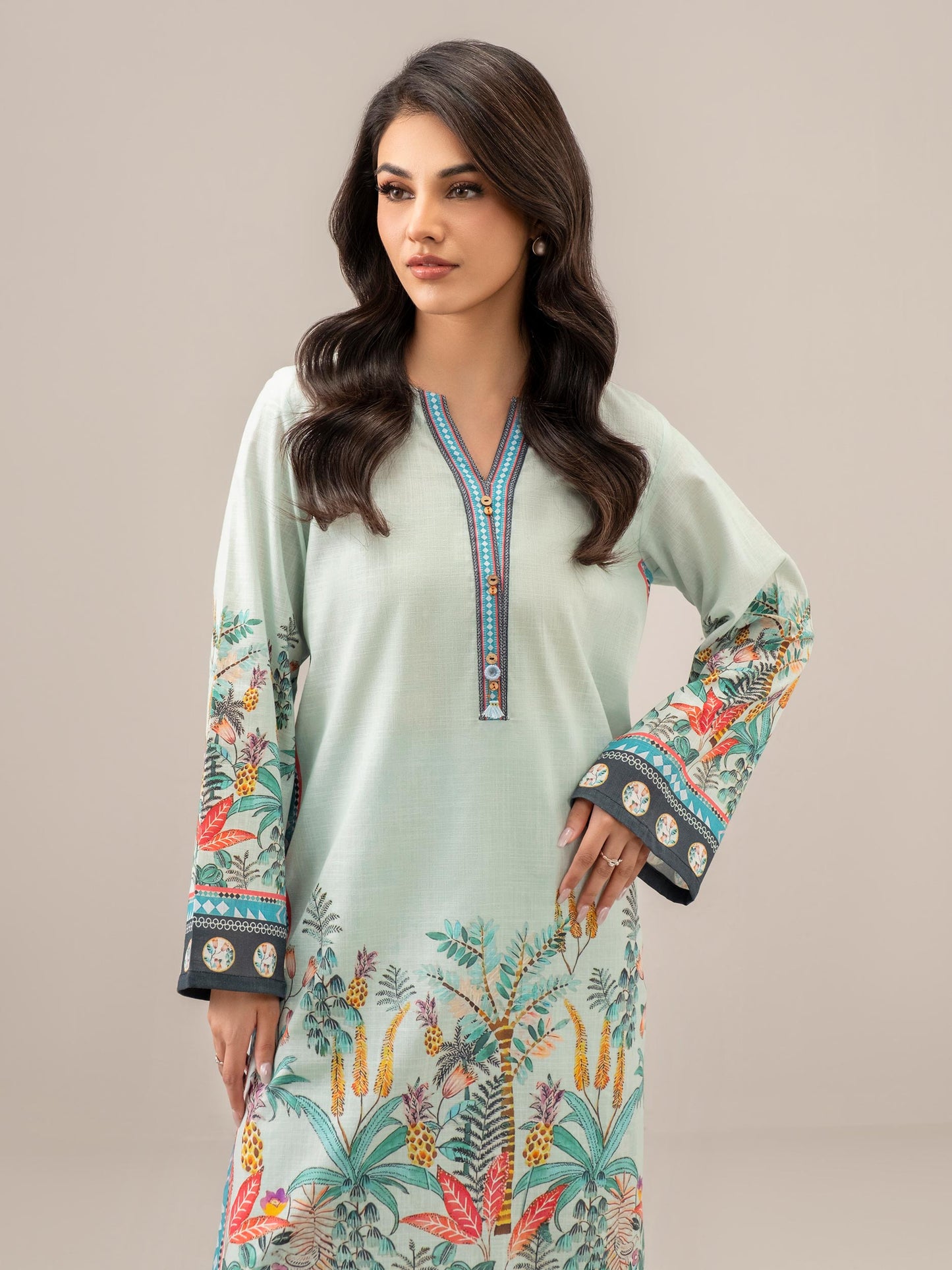 2 Piece Slub Khaddar Suit (Unstitched)