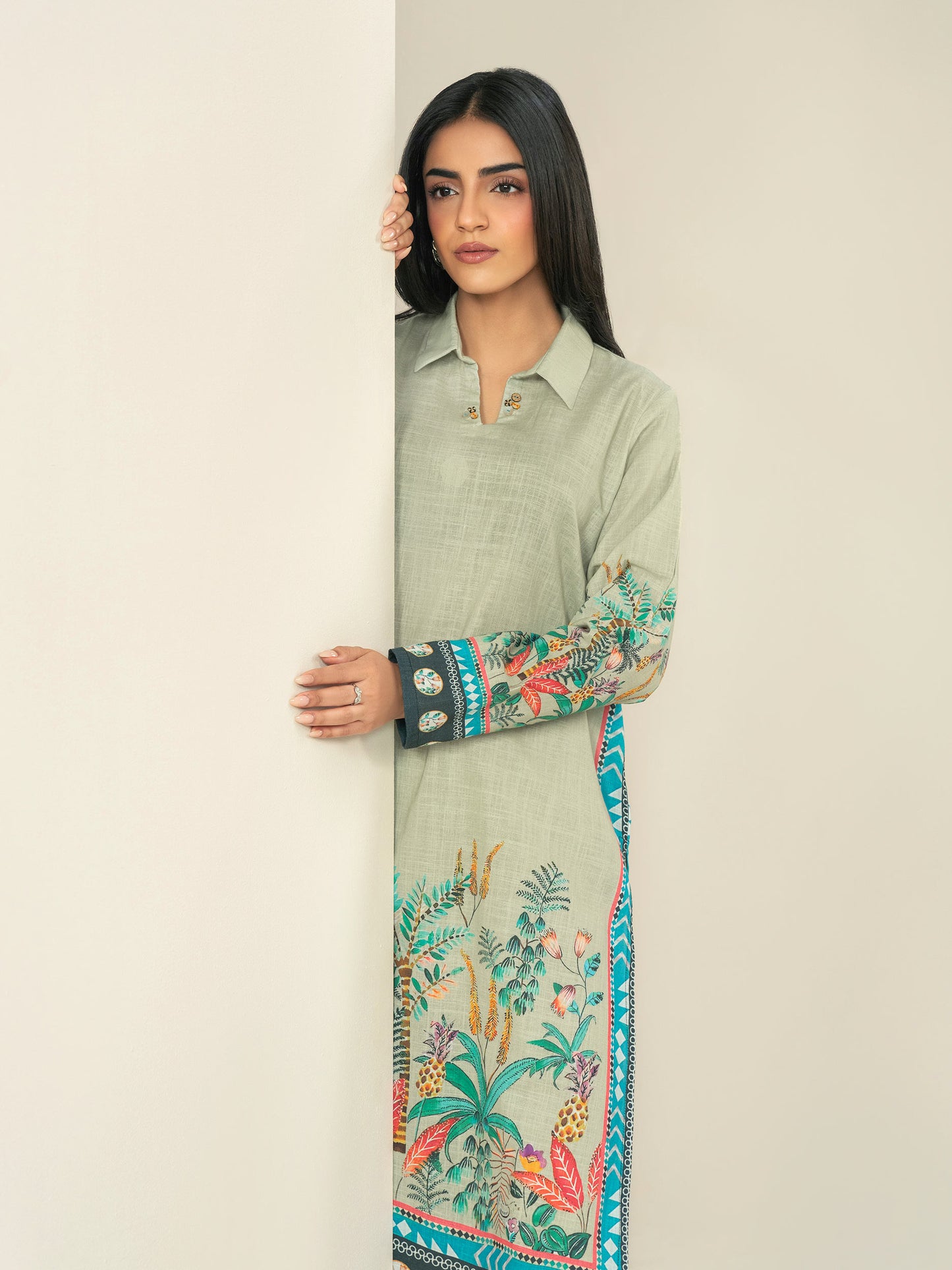2 Piece Slub Khaddar Suit (Unstitched)