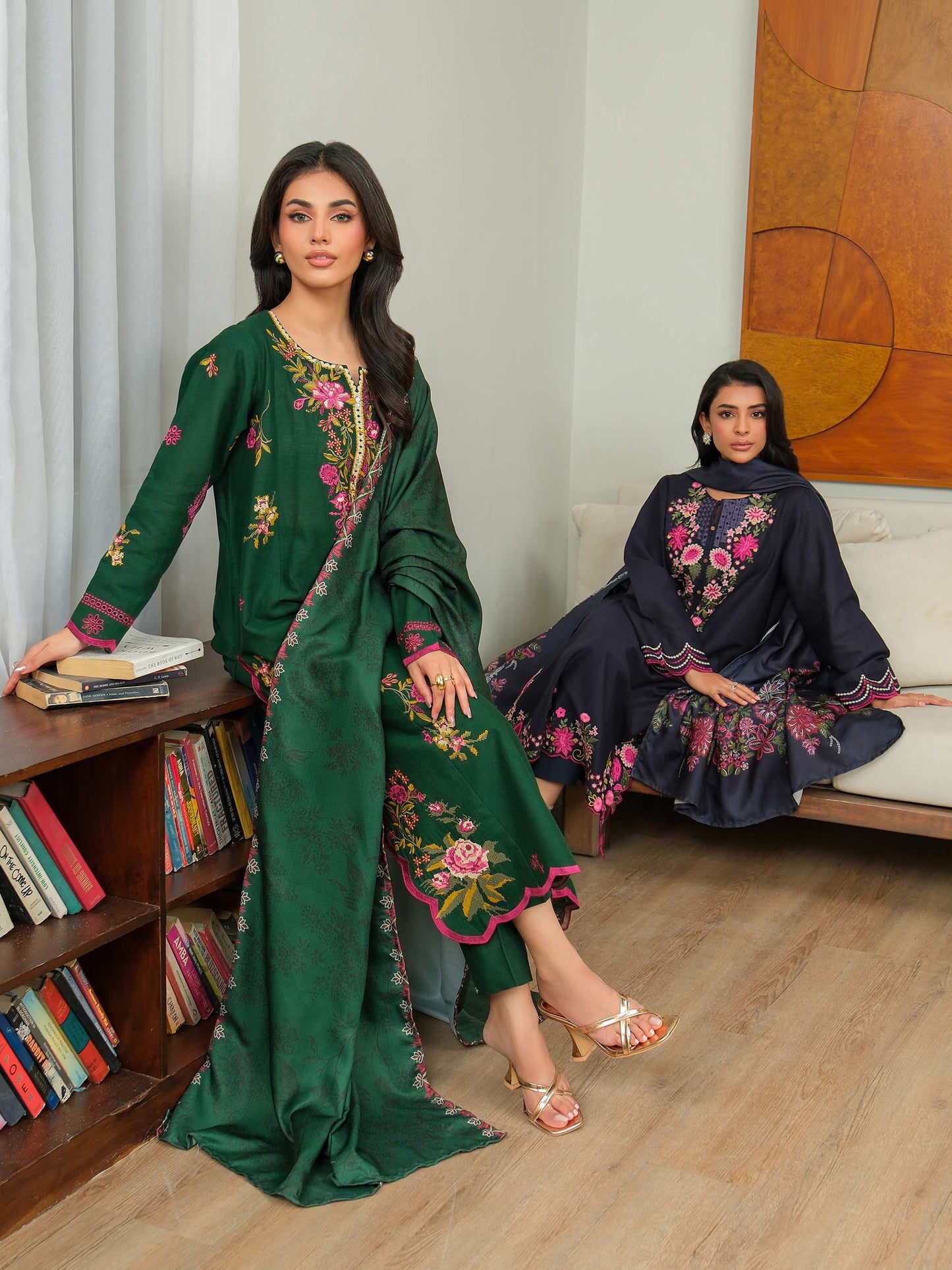 3 Piece Khaddar Suit-Embroidered (Unstitched)