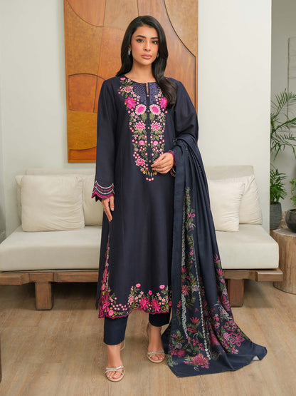 3 Piece Khaddar Suit-Embroidered (Unstitched)
