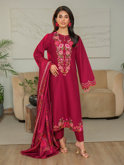 3 Piece Khaddar Suit-Embroidered (Unstitched)