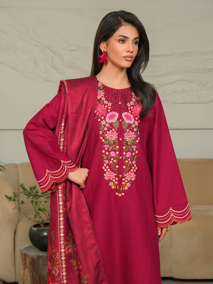 3 Piece Khaddar Suit-Embroidered (Unstitched)