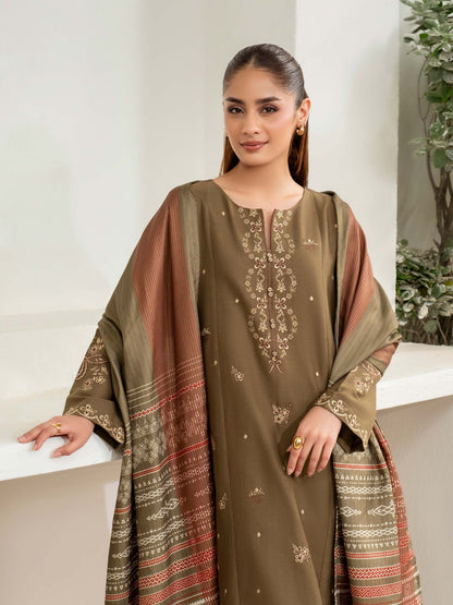 3 Piece Khaddar Suit-Embroidered (Unstitched)