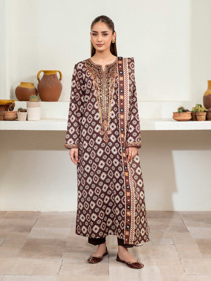 3 Piece Khaddar Suit-Embroidered (Unstitched)