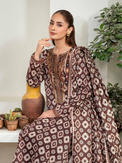 3 Piece Khaddar Suit-Embroidered (Unstitched)