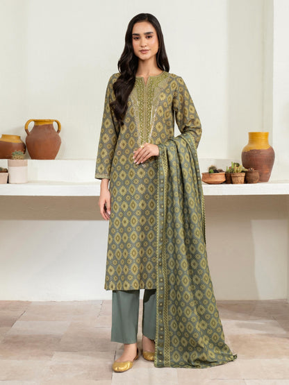 3 Piece Khaddar Suit-Embroidered (Unstitched)