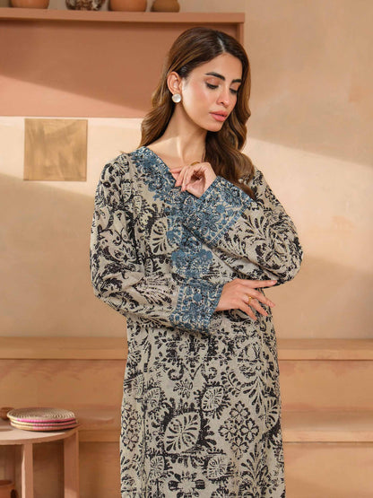 2 Piece Khaddar Suit-Embroidered (Unstitched)