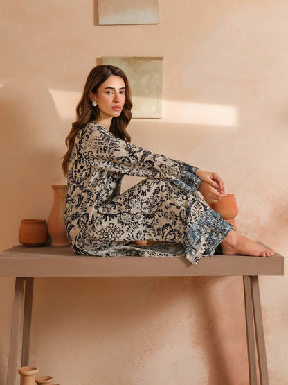 2 Piece Khaddar Suit-Embroidered (Unstitched)