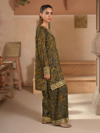 2 Piece Khaddar Suit-Embroidered (Unstitched)