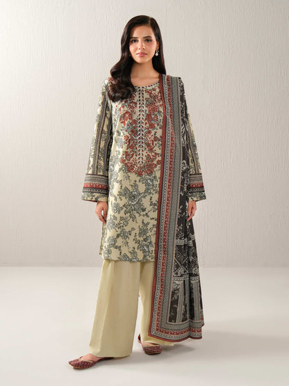 3 Piece Khaddar Suit-Embroidered (Unstitched)