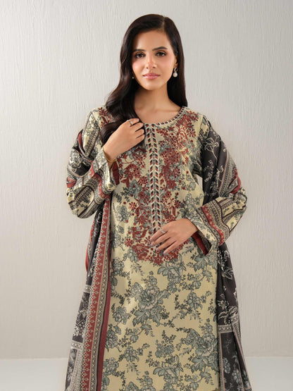 3 Piece Khaddar Suit-Embroidered (Unstitched)