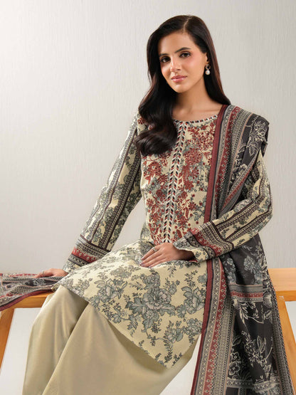 3 Piece Khaddar Suit-Embroidered (Unstitched)