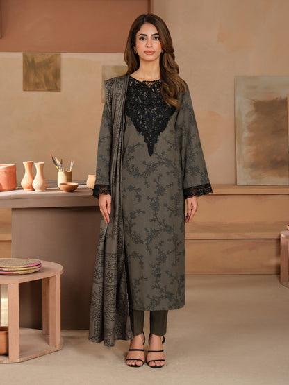 3 Piece Khaddar Suit-Embroidered (Unstitched)