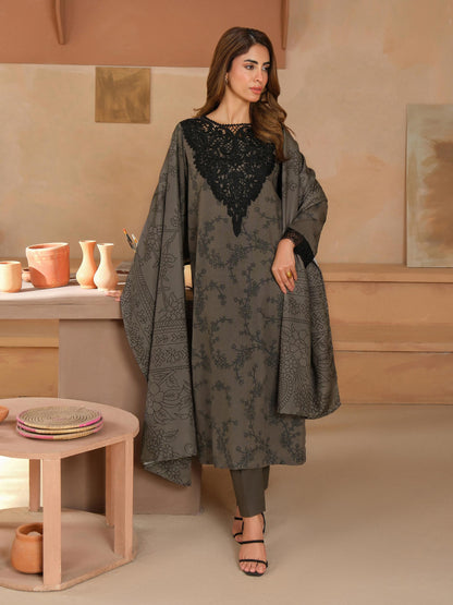 3 Piece Khaddar Suit-Embroidered (Unstitched)