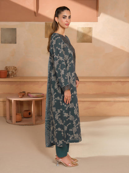 3 Piece Khaddar Suit-Embroidered (Unstitched)