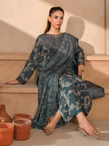 3 Piece Khaddar Suit-Embroidered (Unstitched)