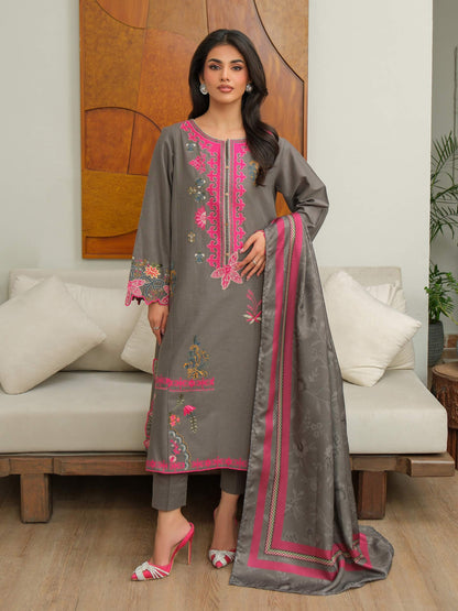 3 Piece Khaddar Suit-Embroidered (Unstitched)