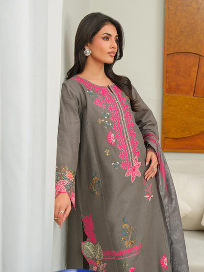 3 Piece Khaddar Suit-Embroidered (Unstitched)