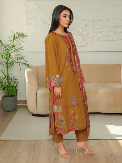 3 Piece Khaddar Suit-Embroidered (Unstitched)