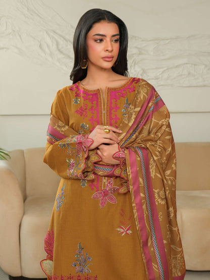 3 Piece Khaddar Suit-Embroidered (Unstitched)