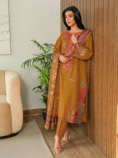 3 Piece Khaddar Suit-Embroidered (Unstitched)