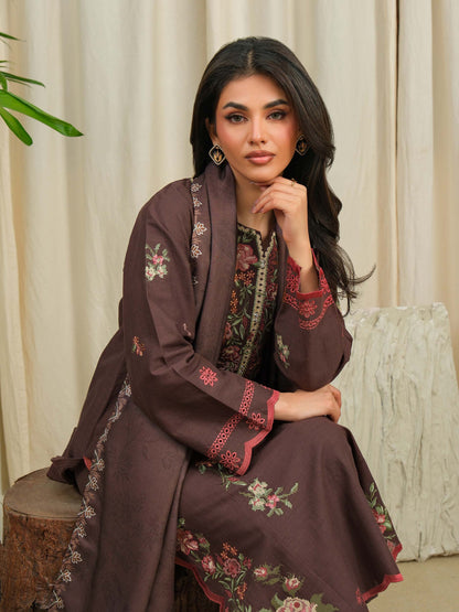 3 Piece Khaddar Suit-Embroidered (Unstitched)
