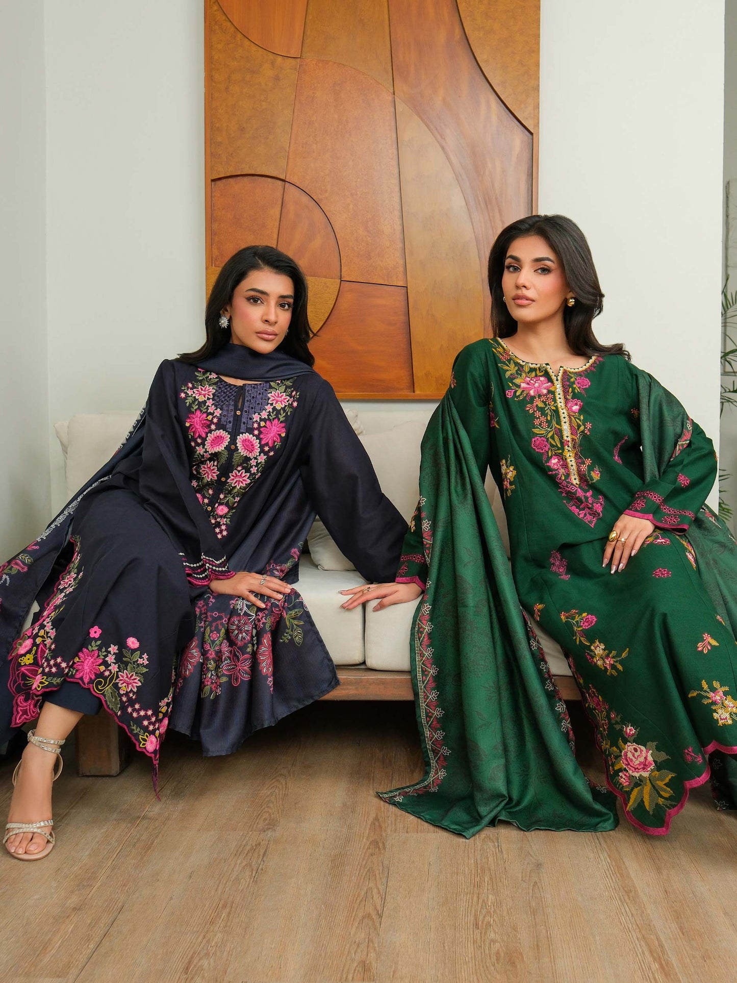 3 Piece Khaddar Suit-Embroidered (Unstitched)