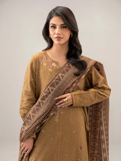 3 Piece Khaddar Suit-Embroidered (Unstitched)