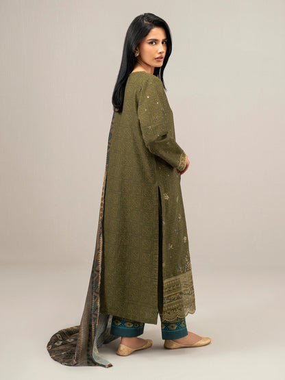 3 Piece Khaddar Suit-Embroidered (Unstitched)