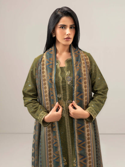 3 Piece Khaddar Suit-Embroidered (Unstitched)