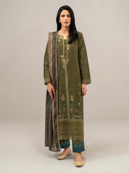 3 Piece Khaddar Suit-Embroidered (Unstitched)