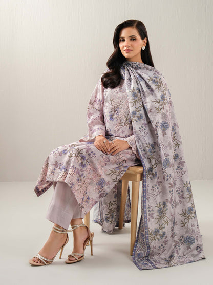 3 Piece Khaddar Suit-Embroidered (Unstitched)