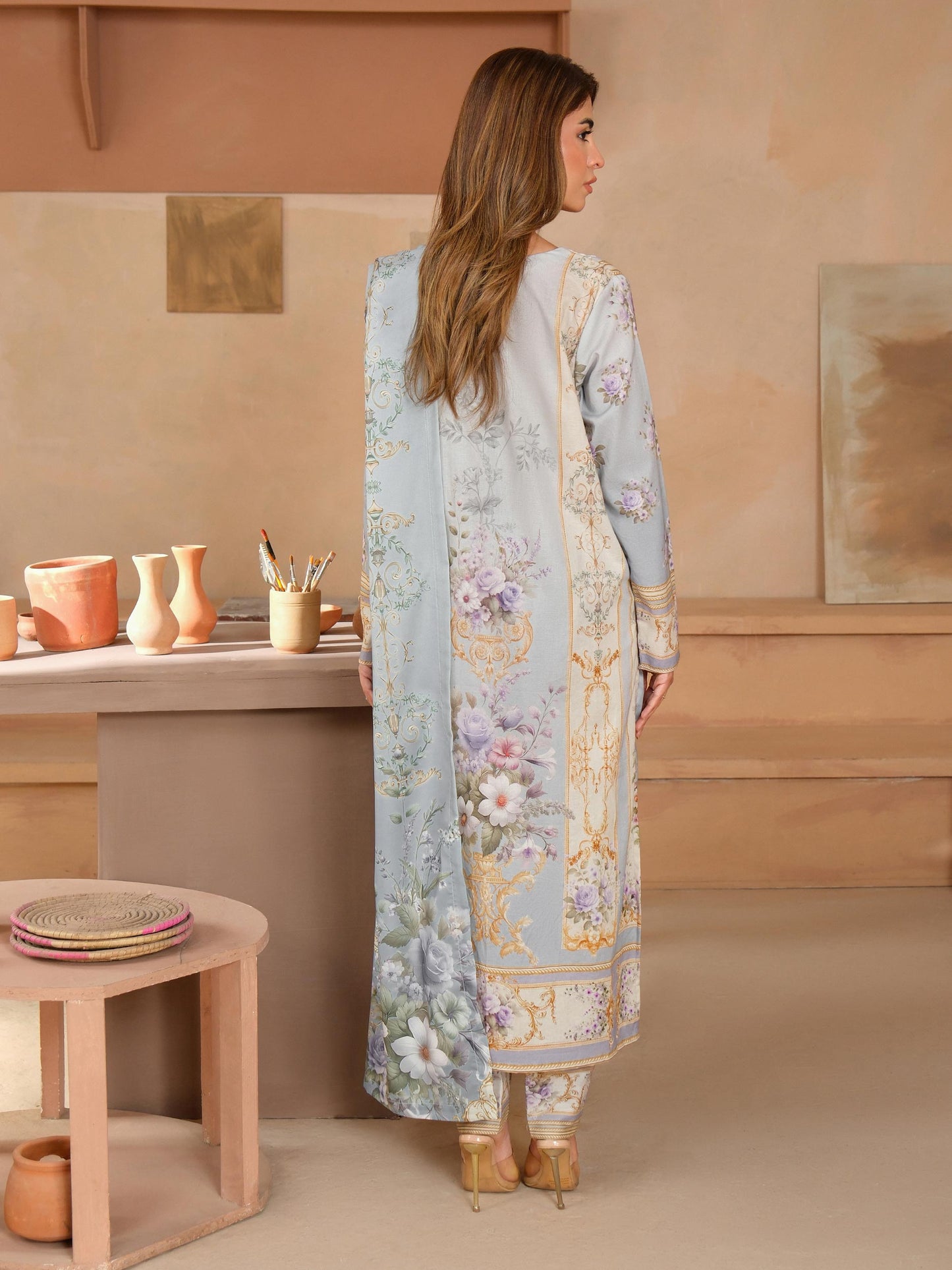 3 Piece Khaddar Suit-Embroidered (Unstitched)