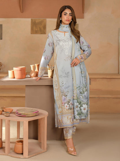 3 Piece Khaddar Suit-Embroidered (Unstitched)