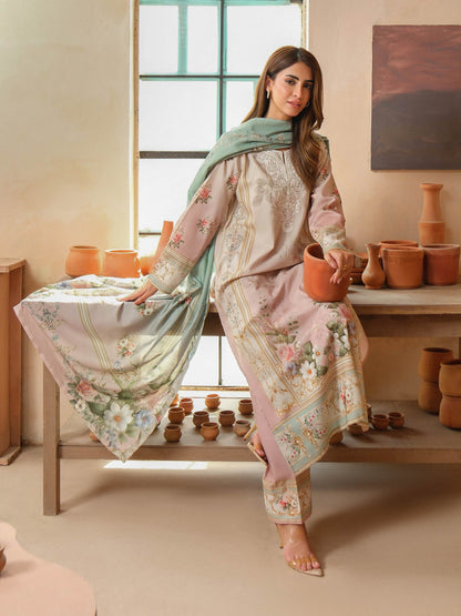 3 Piece Khaddar Suit-Embroidered (Unstitched)