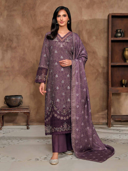 3 Piece Khaddar Suit-Embroidered (Unstitched)