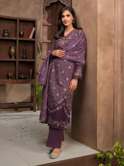 3 Piece Khaddar Suit-Embroidered (Unstitched)